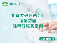 北京大興區(qū)西紅門福星花園除甲醛服務(wù)案例
