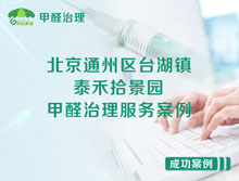 北京通州區(qū)臺湖鎮(zhèn)泰禾拾景園甲醛治理服務案例