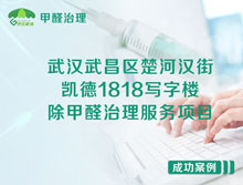 武漢武昌區(qū)凱德1818寫(xiě)字樓除甲醛治理服務(wù)項(xiàng)目