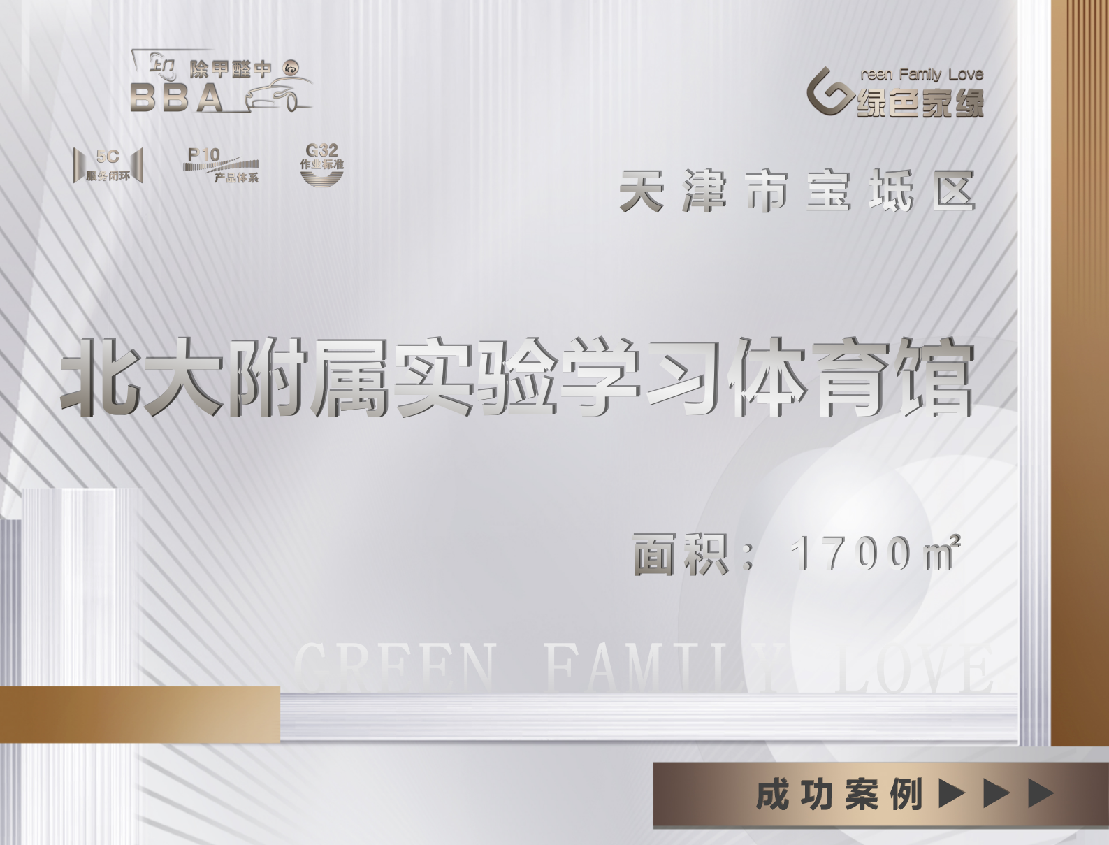 天津?qū)氎姹贝蟾綄賹?shí)驗(yàn)學(xué)校體育館1700平除甲醛服務(wù)案例